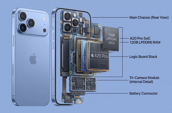 Iphone 18 Pro Max Features A20 Pro 2Nm Chip 12Gb Ram and C2 Apple Modem