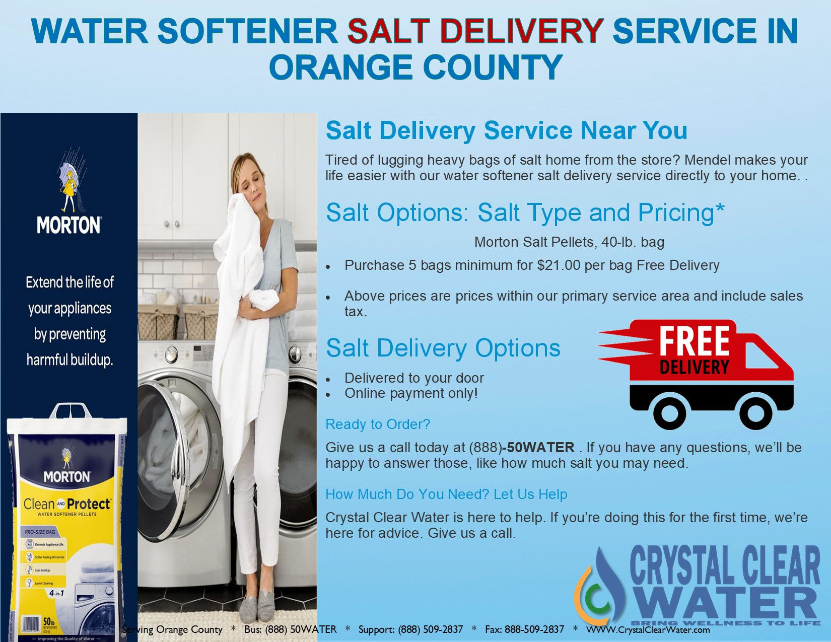 Salt Delivery Services with Brine Tank Refilling Included