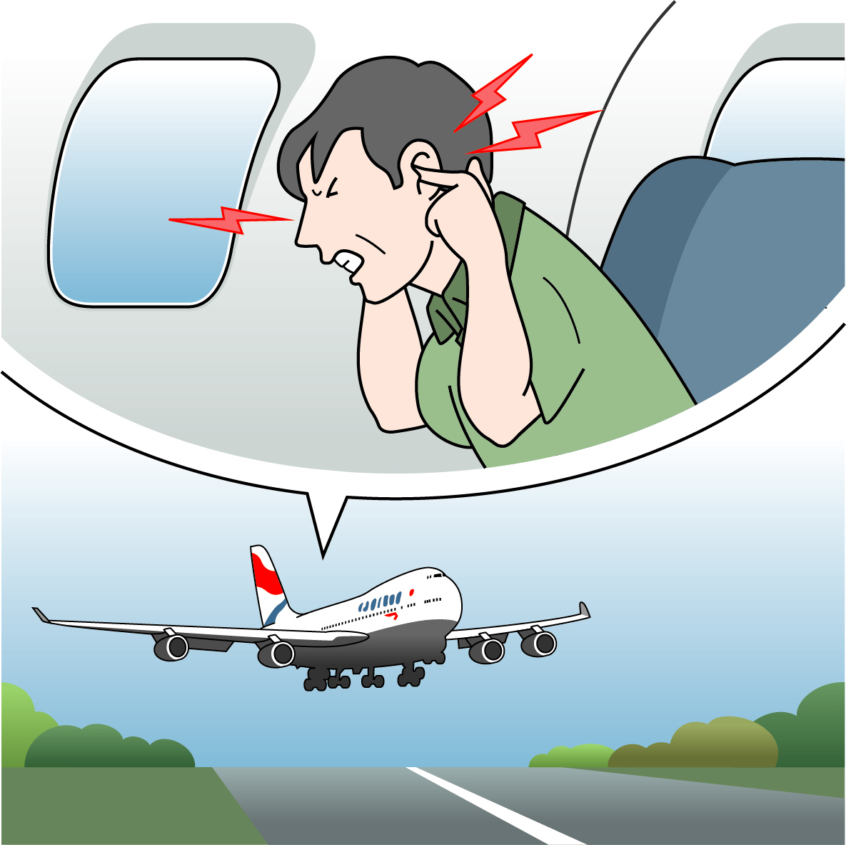 飛行機で耳が痛いまま治らない原因とは？航空性中耳炎の危険度と対処法