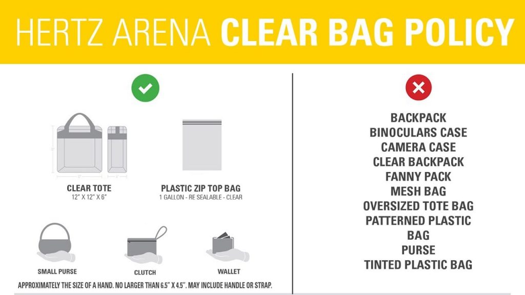 Hertz Arena Clear Bag Policy
