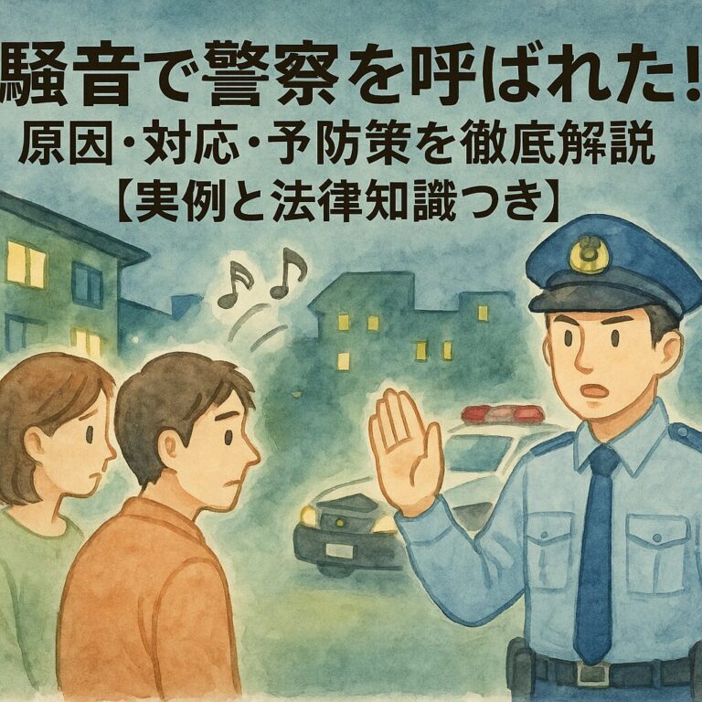 騒音で警察を呼ばれたらどうなる？前科や強制退去の真相と正しい対処法
