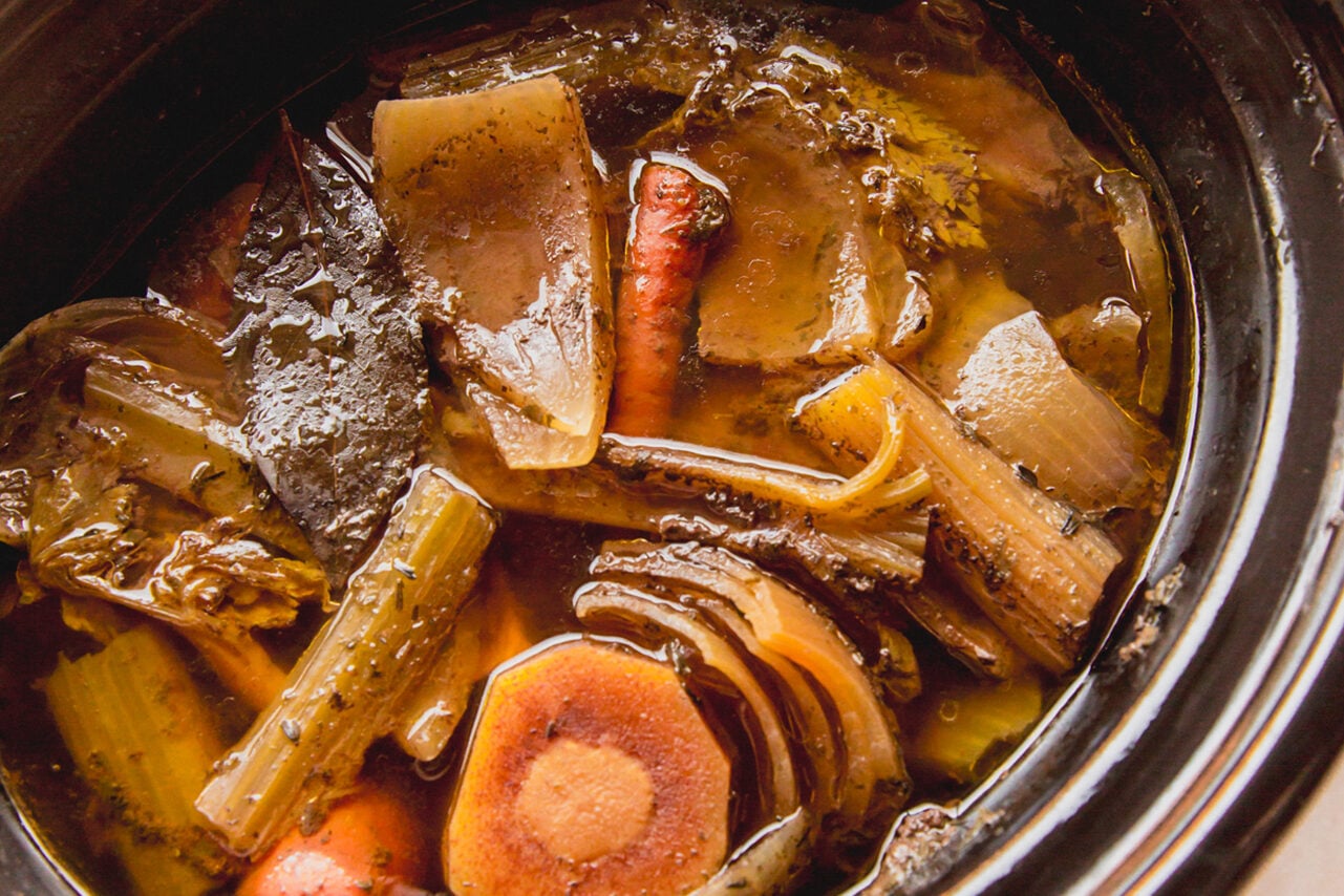 Beef Broth in Slow Cooker