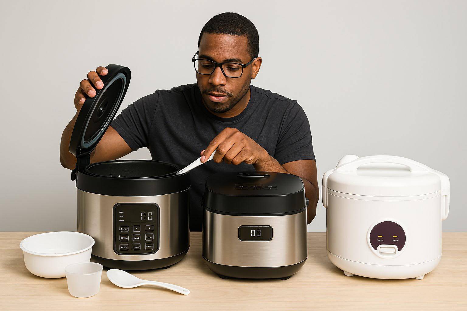 Rice Cooker Steam Person