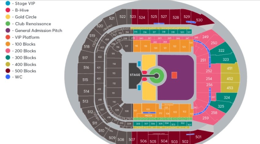 Tottenham Hotspur Stadium Seating Plan Concert