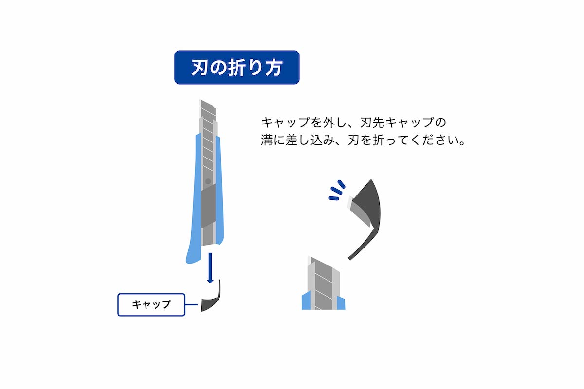 カッター刃の折り方完全ガイド！恐怖と飛び散りを防ぐ安全技と捨て方