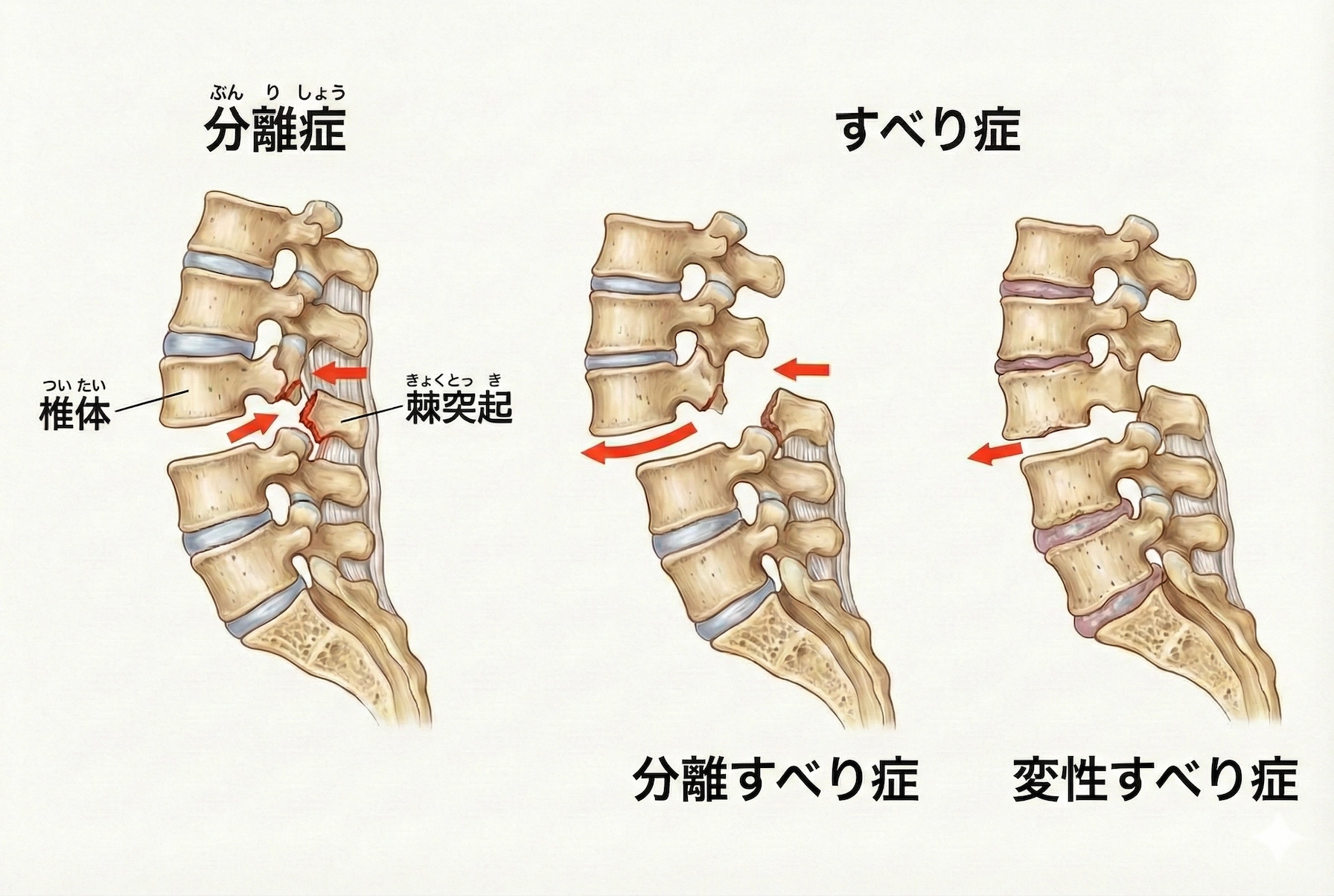 腰椎分離症の症状とは？反らすと痛い原因やすべり症への進行を防ぐ鍵