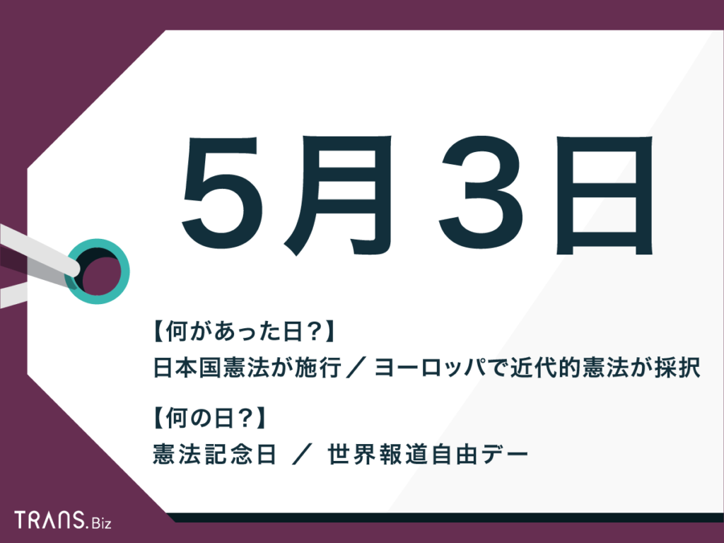 5月3日なぜ祝日？憲法記念日の歴史とGw渋滞ピークの真相【2026】