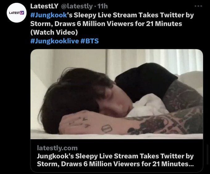 How Many People Watched Jungkook Sleep