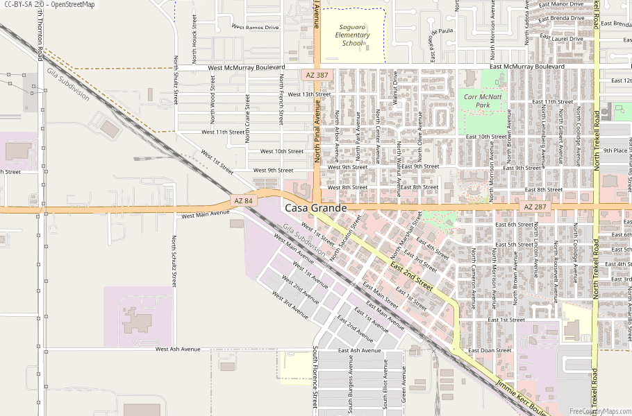 Casa Grande Az on Map