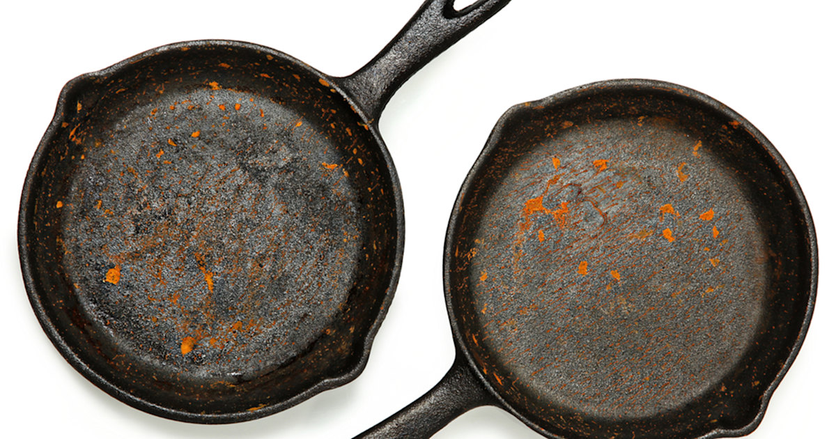 Burned Cast Iron Pan