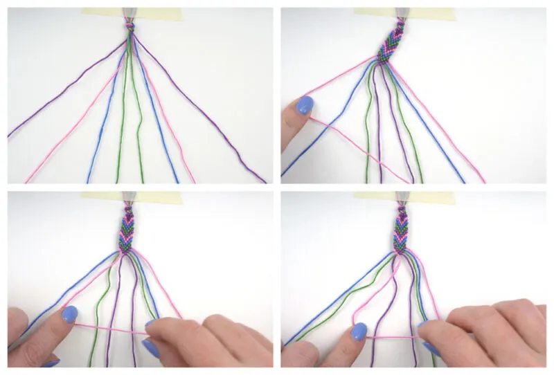 Friendship Bracelet Patterns Step by-Step with Pictures