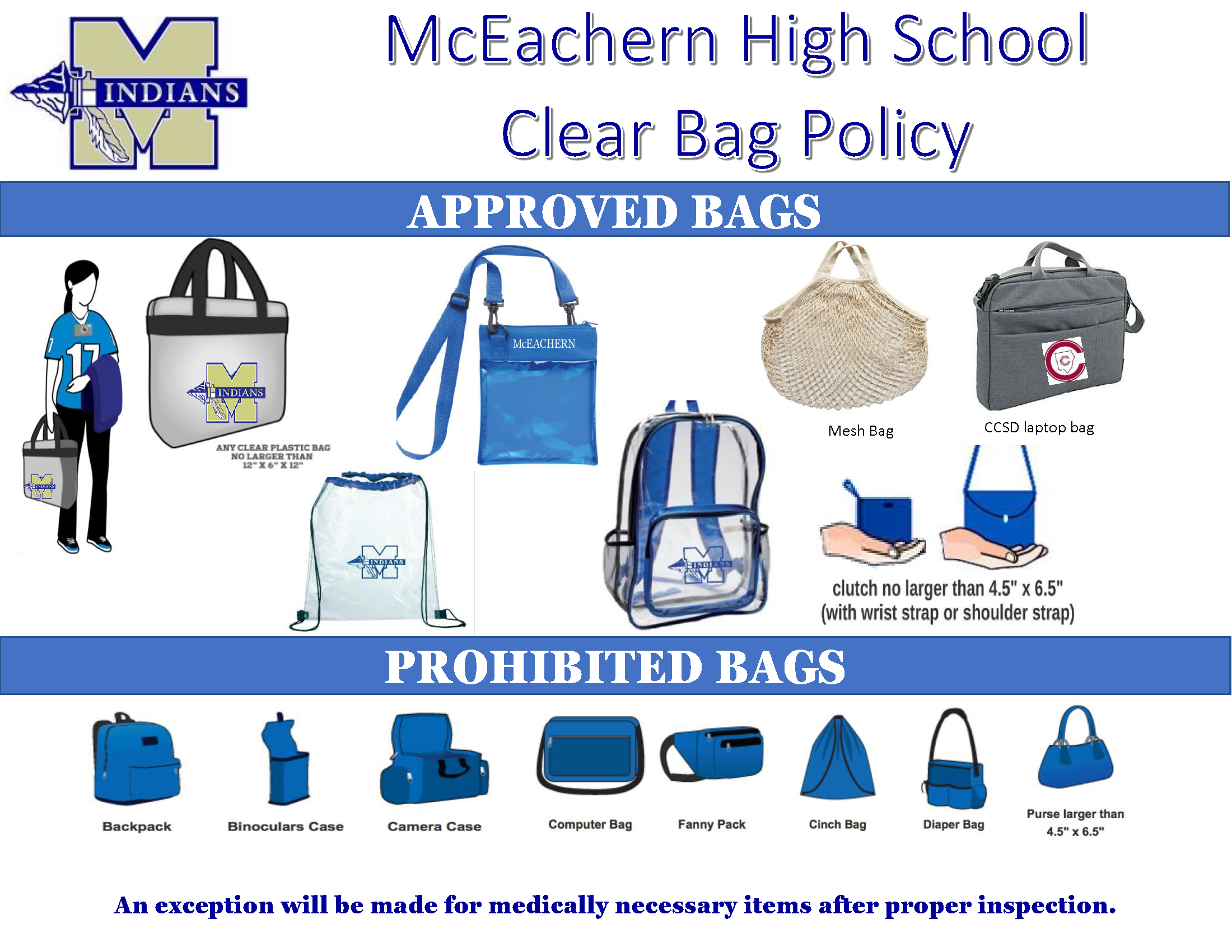 Clear Bag Policy Reed Arena