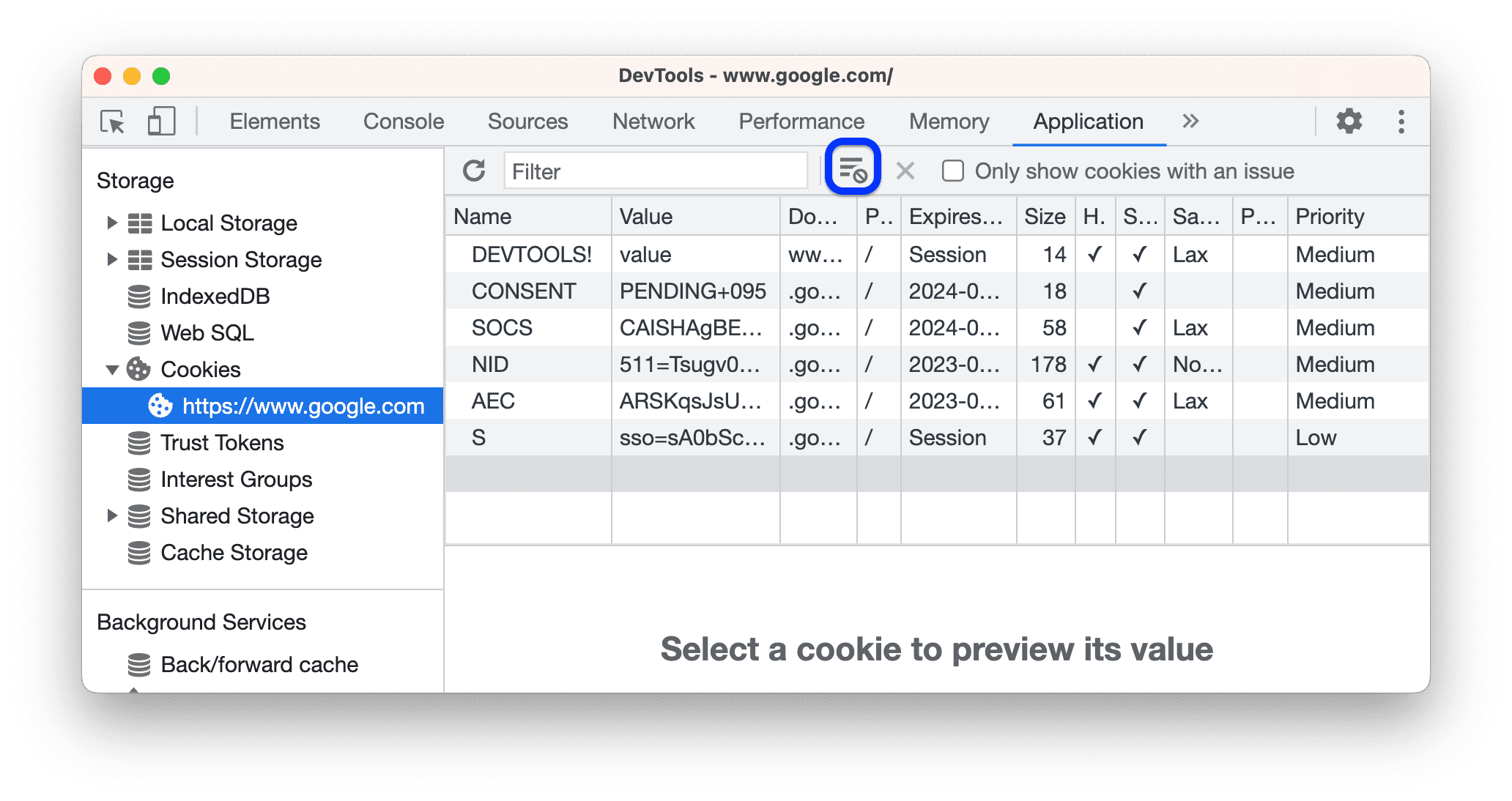 Chrome See Cookies