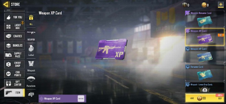 How to Use Weapon Xp Cards in Cod Mobile