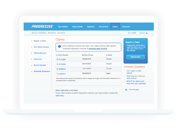 Progressive Insurance Auto Claim