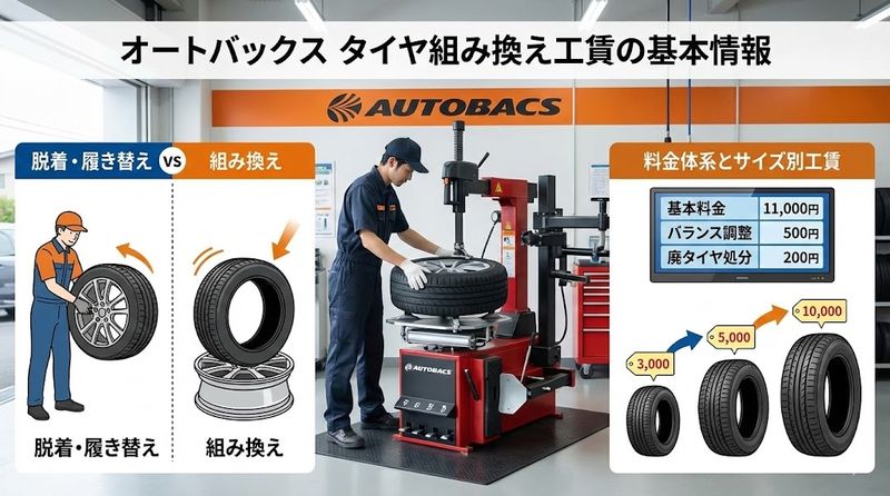 オートバックスの持ち込みタイヤ組み換え工賃と断られる理由【2026】