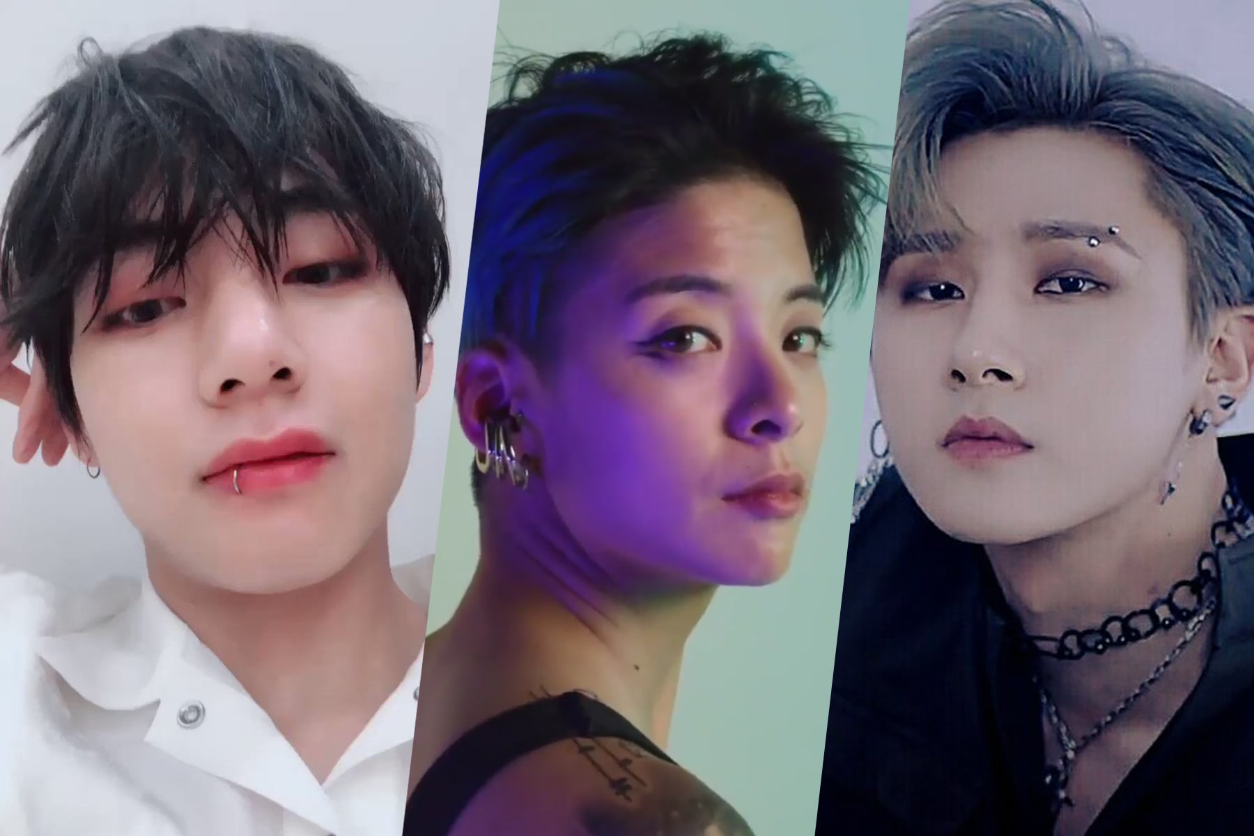Kpop Idols Male with Diamond Pirecings