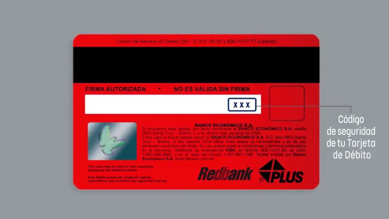 Cual Es El. Codigo De Seguridad De Una Tarjeta De Debito