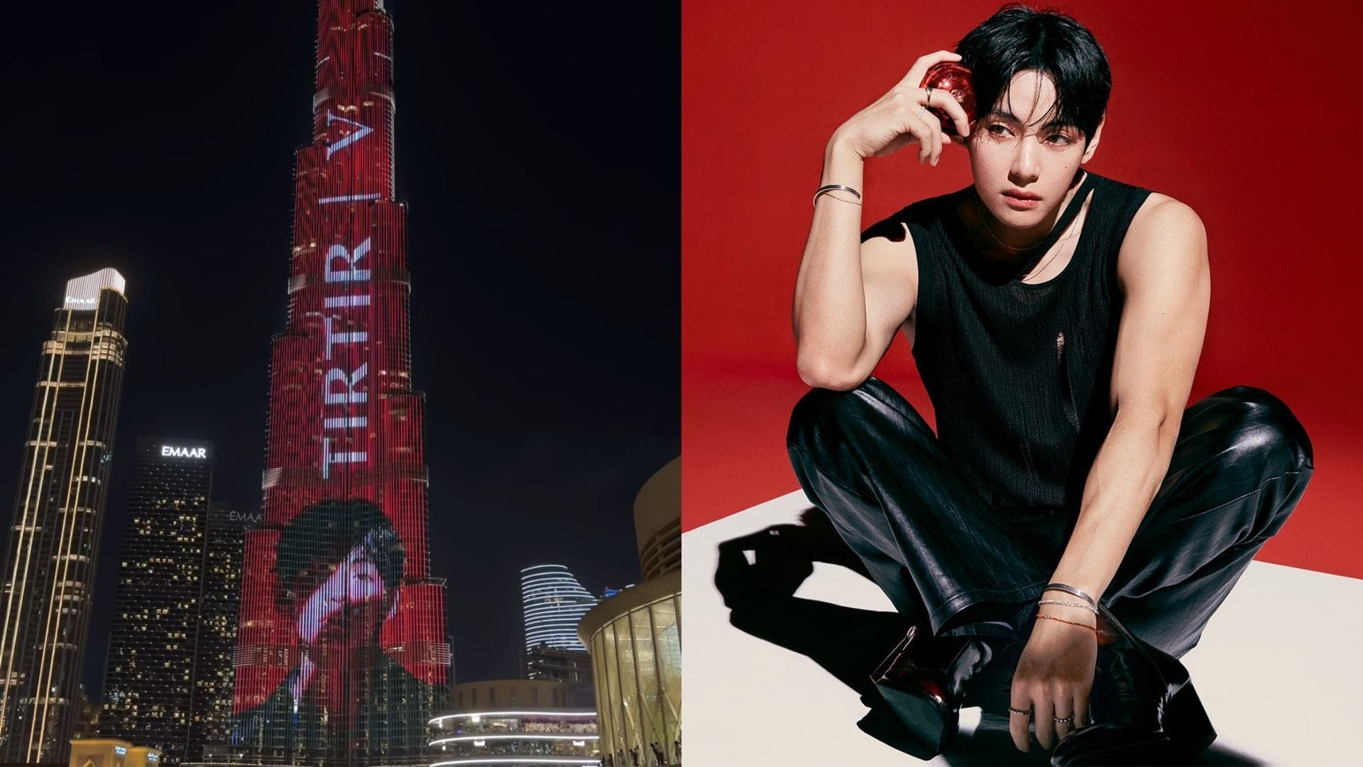 Taehyung Ad on Burj Khalifa