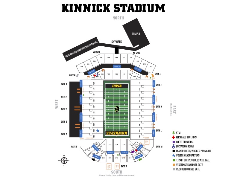 Seating Chart at Kinnick Stadium