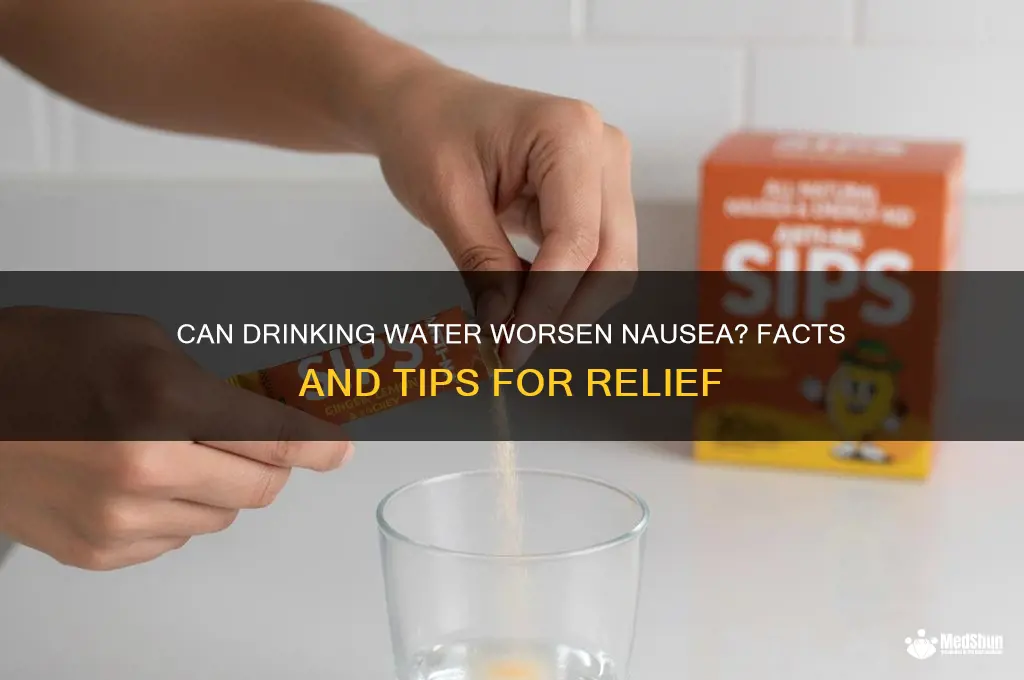 Does Water Help with Nausea