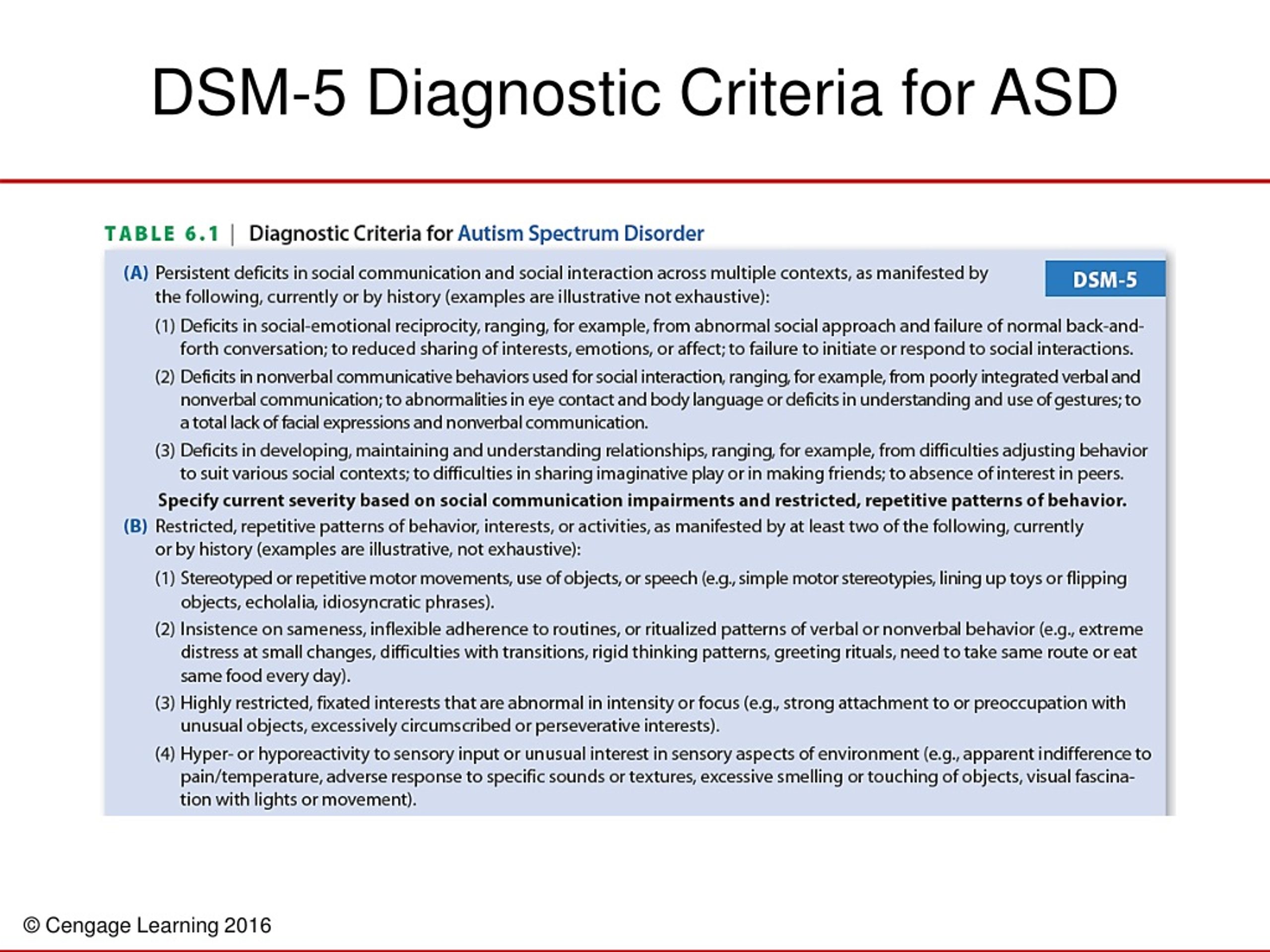 Asd Dsm 5 Tr Criteria