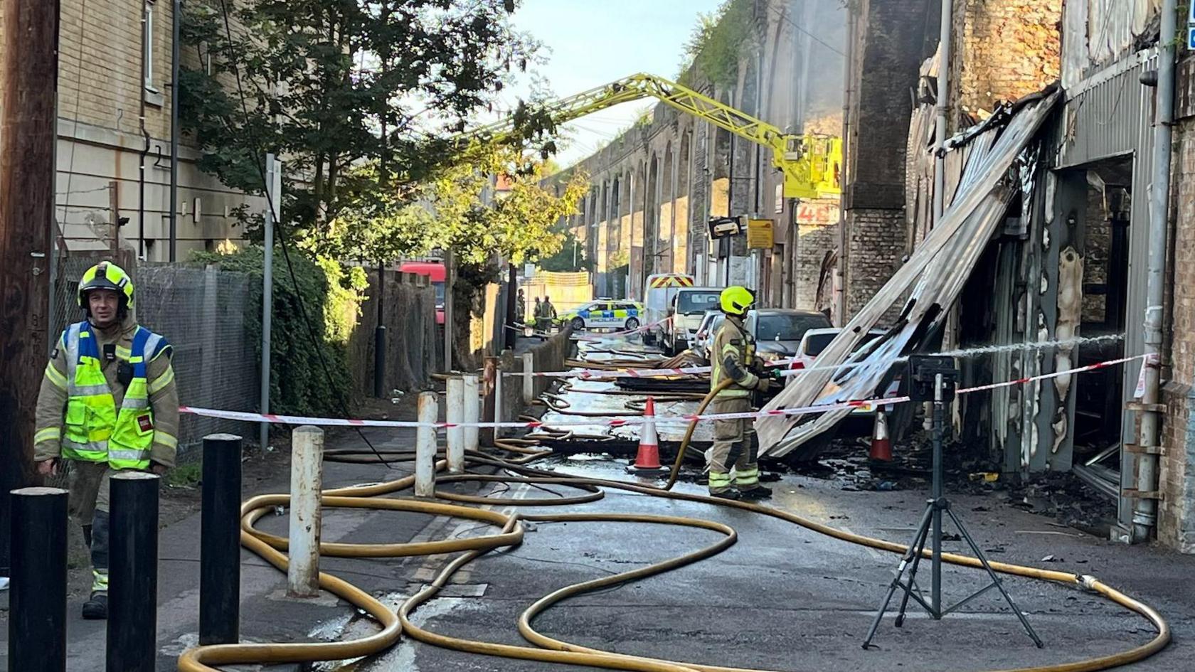 Brixton - Fire in Railway Arch