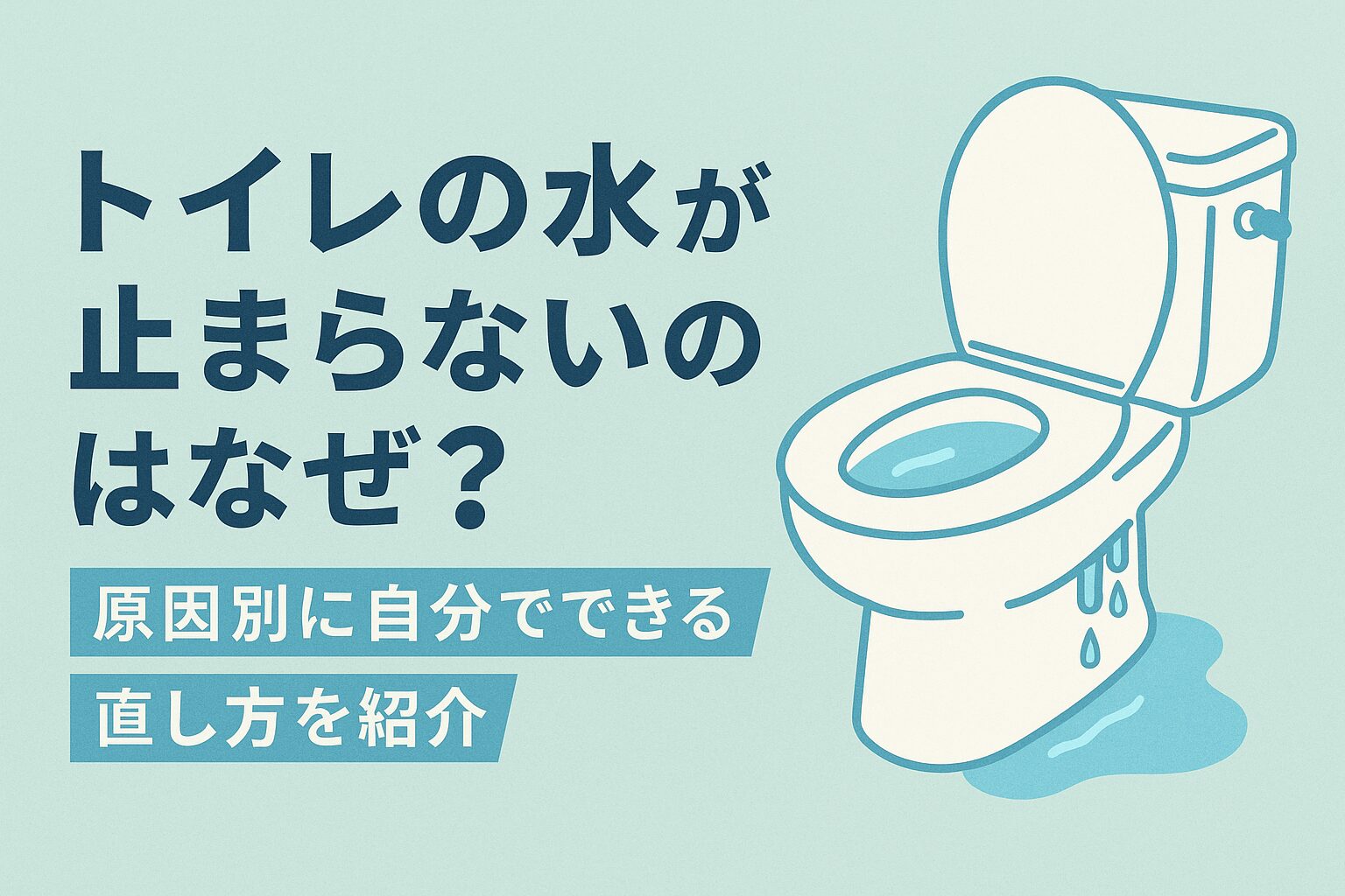 トイレの水が止まらない！緊急時の止め方と原因別修理・費用相場解説