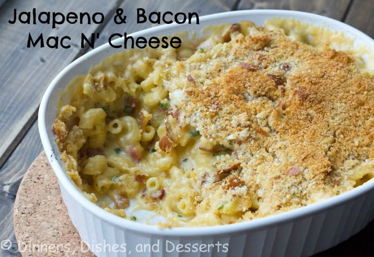 Mac N Cheese with Bacon and Jalapeno