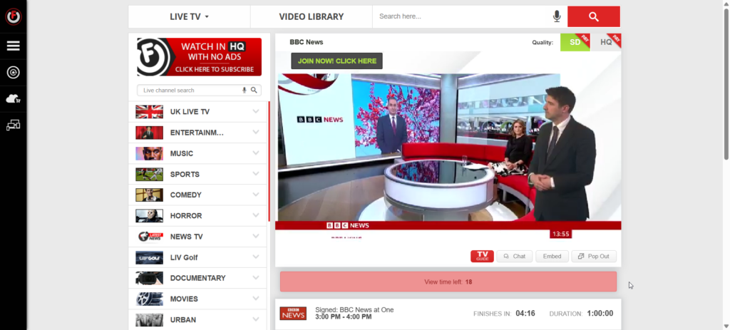 Live Tv Online Free on Pc
