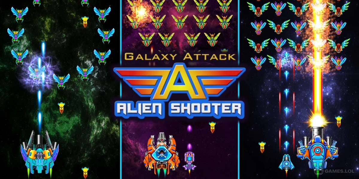 Galaxy Attack Shooting Game Overlay Backgound