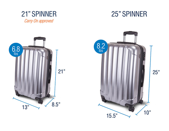 Spinner Carry on Luggage Size