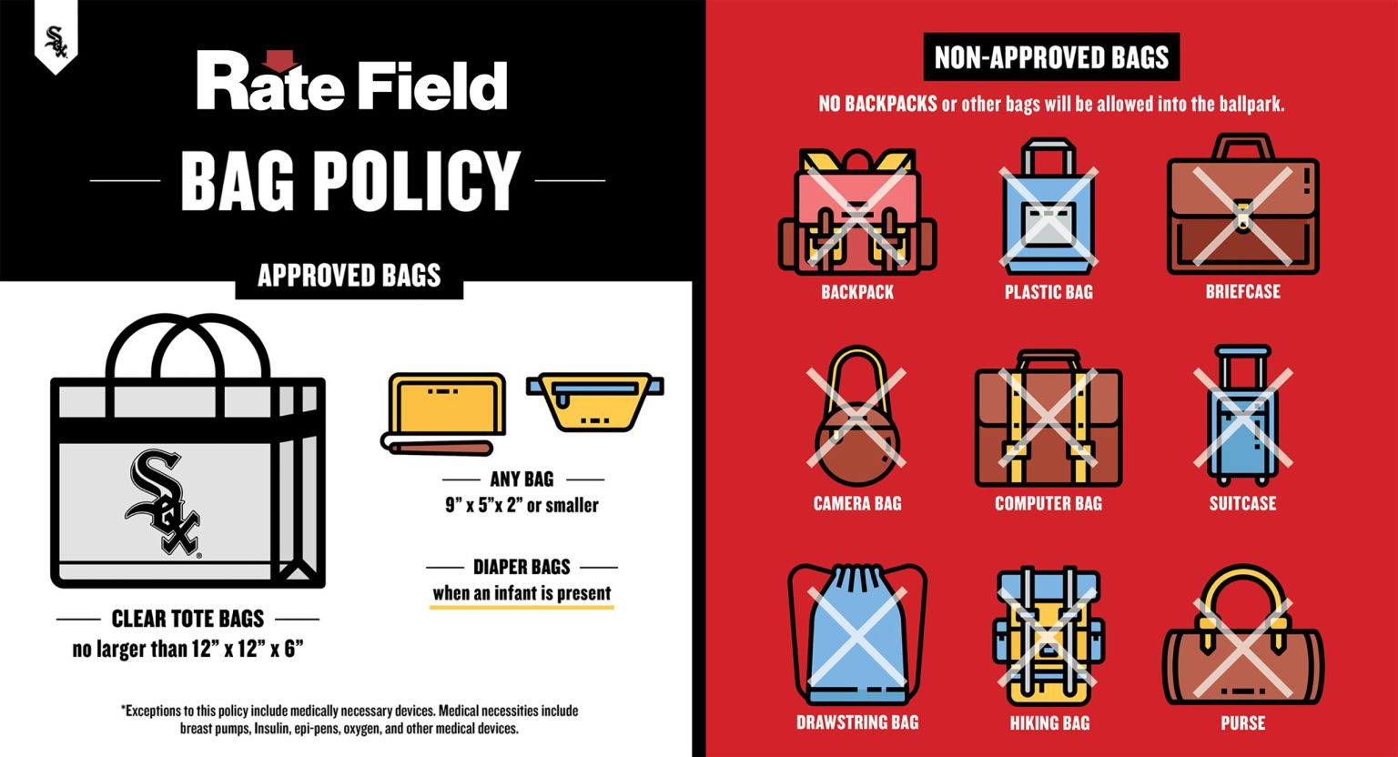White Sox Field Bag Policy