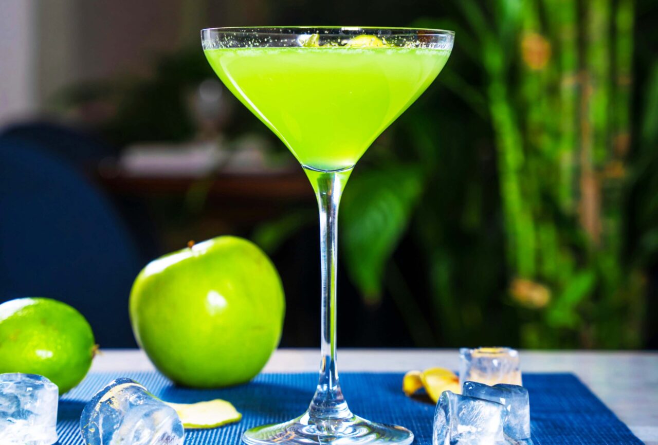 Green Apple Martini Drink