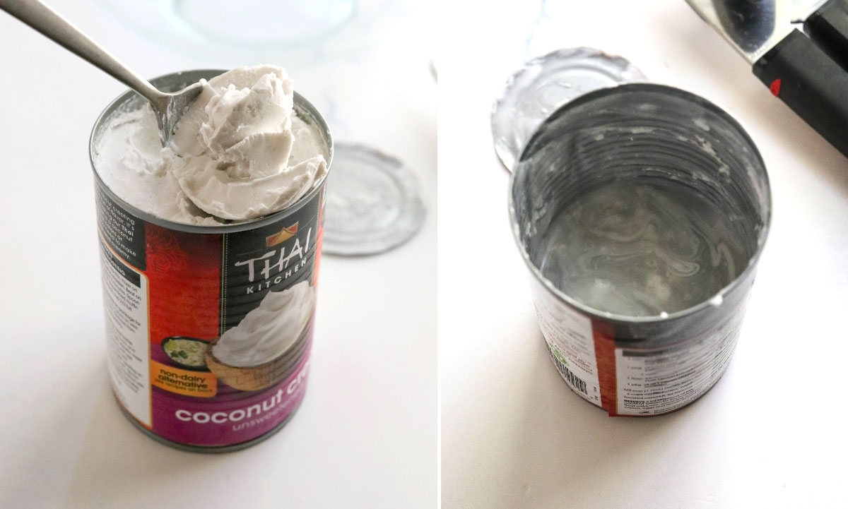 Coconut Milk Solidified in Can