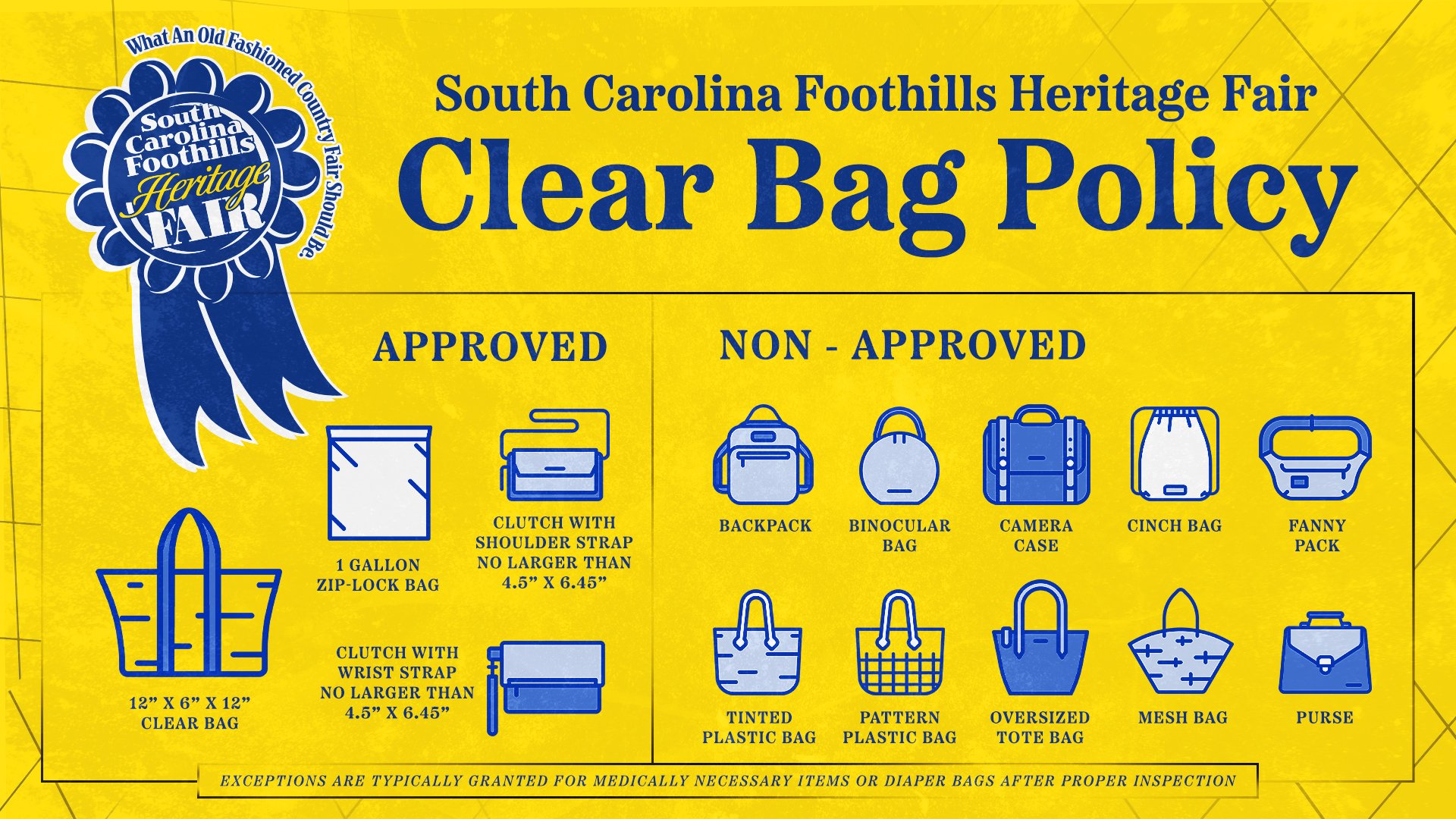 State Fair Sc Bag Policy