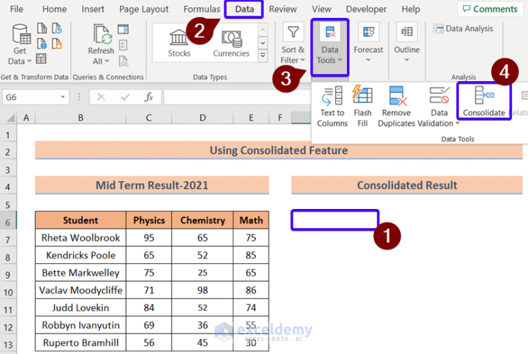 How to Consolidate Data from Multiple Ranges in Excel