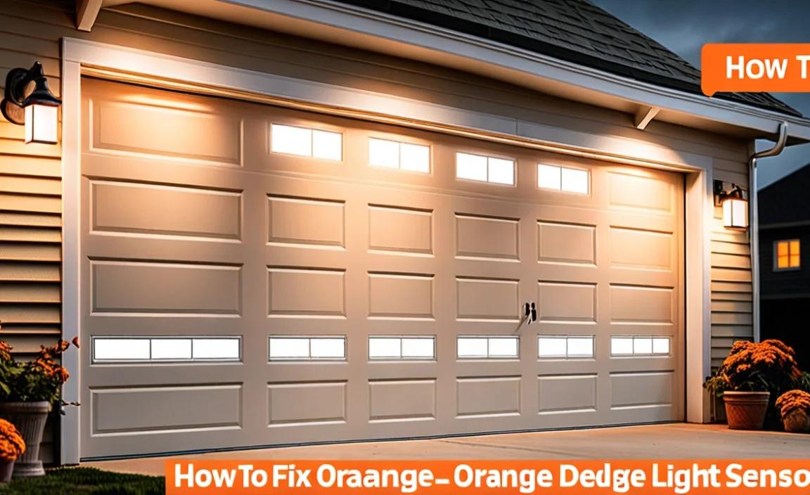 Garage Door Sensor Orange Light