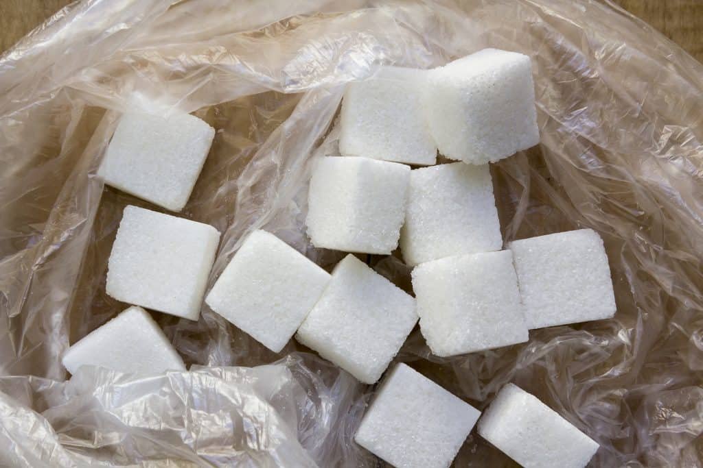 White Sugar Gone Hard in Bag