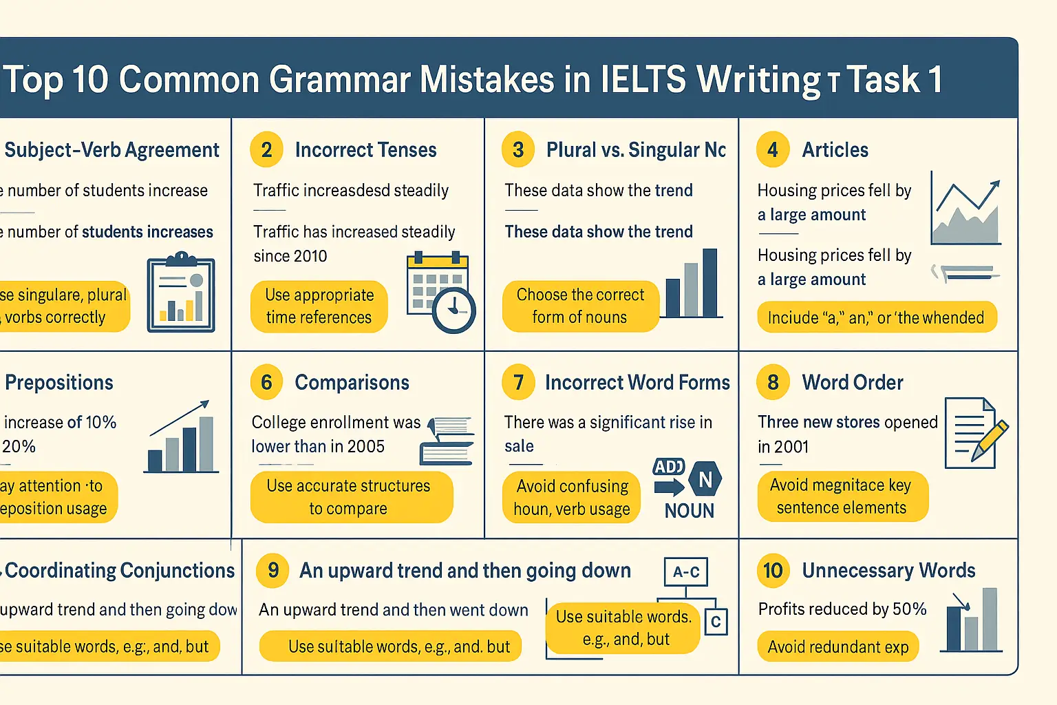 Common Grammatical Errors in Ielts Task 1 Responses Examples