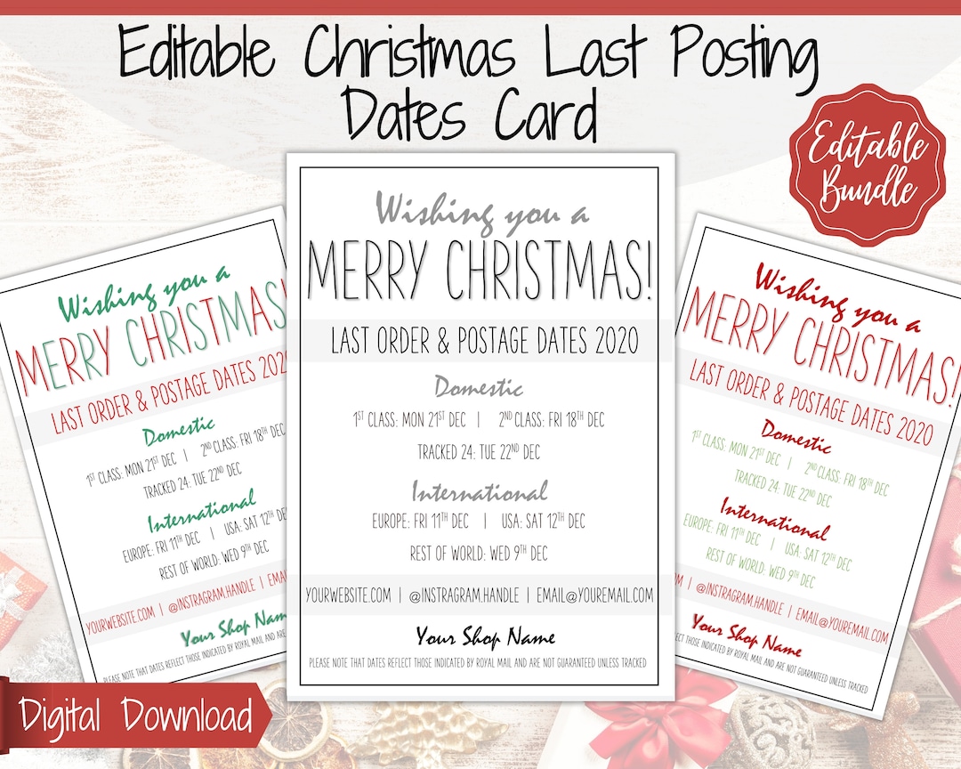 Last Day for Posting Xmas Cards