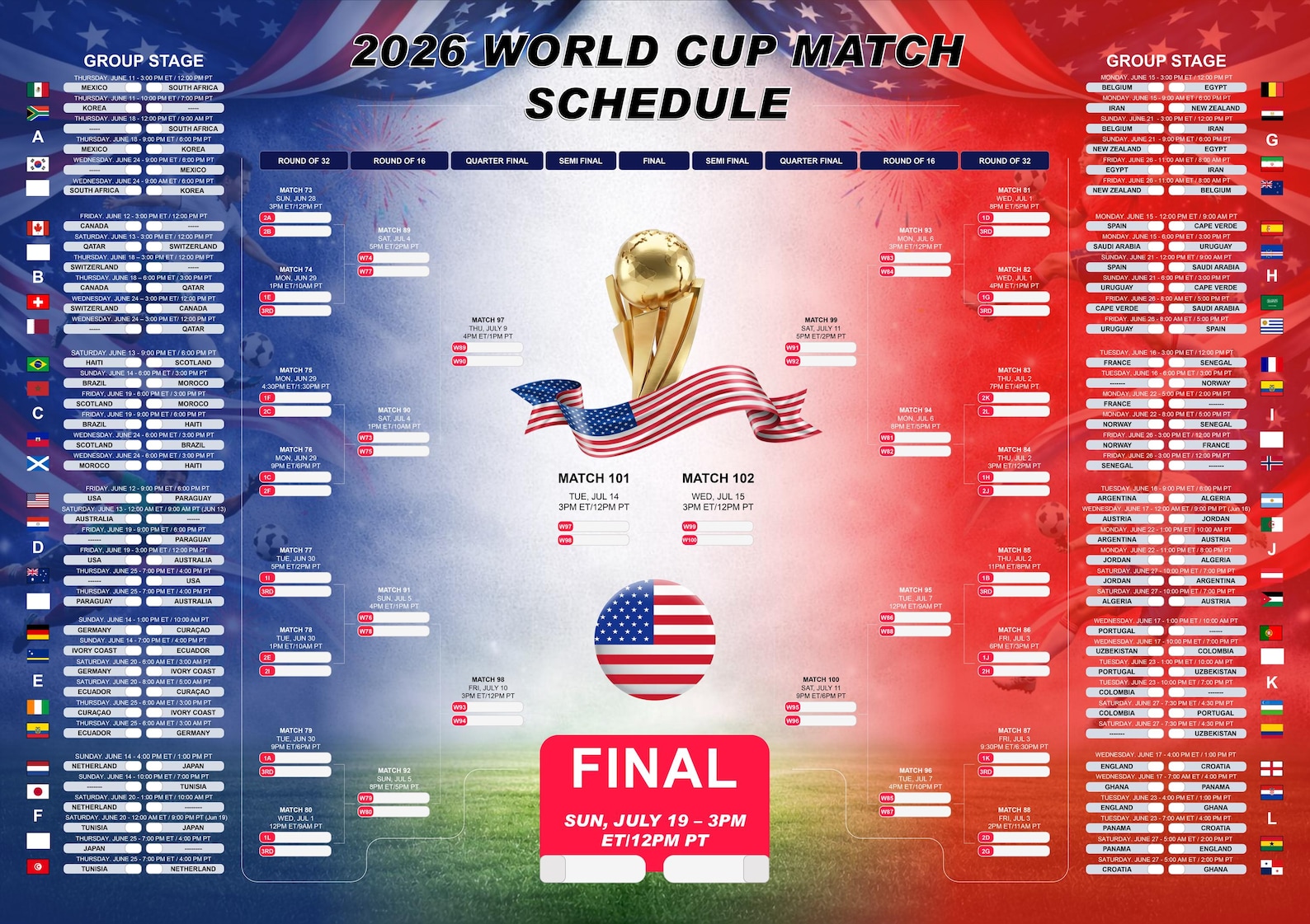 World Cup Schedule 2026 Uk Times