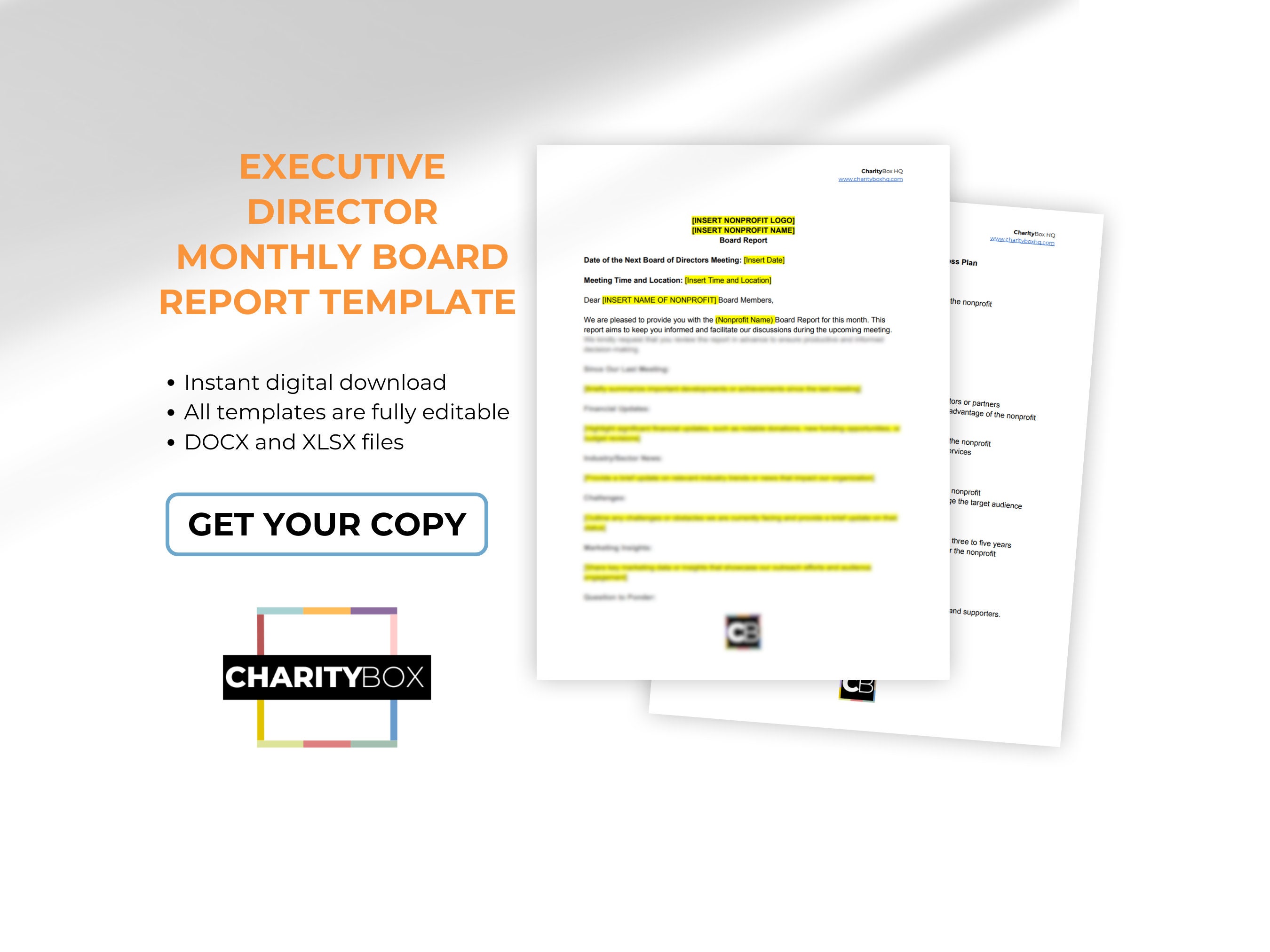 Executive Director Report to Board Template