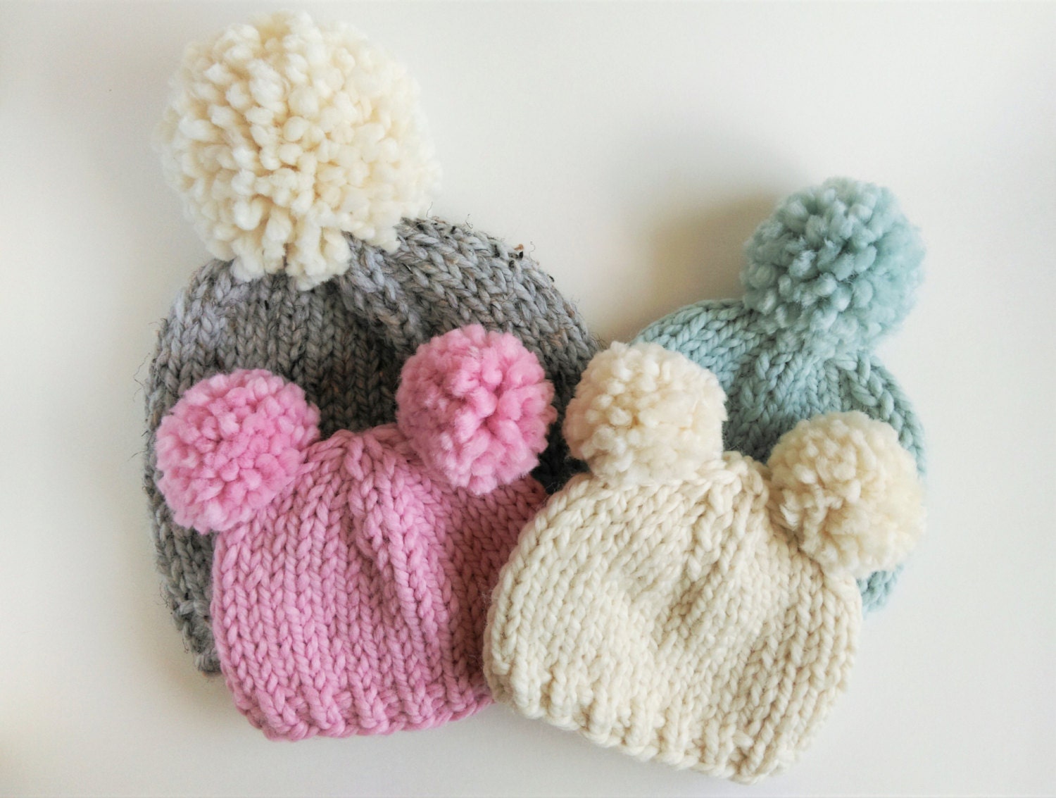 Knitting Pom Poms for Hat