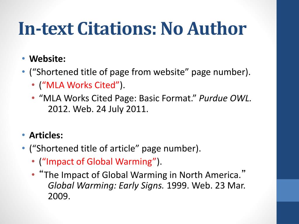 What If There Is No Author for Mla