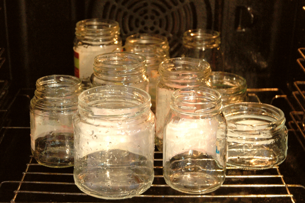 Sanitizing Canning Jars in Oven