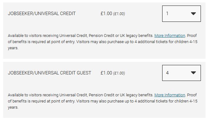 Kew Gardens Tickets Universal Credit Price