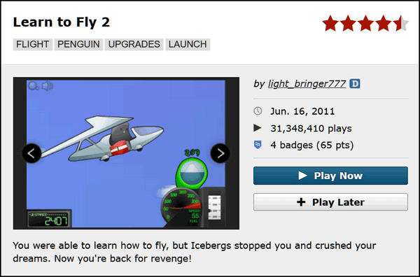 Kongregate Games Learn to Fly 2