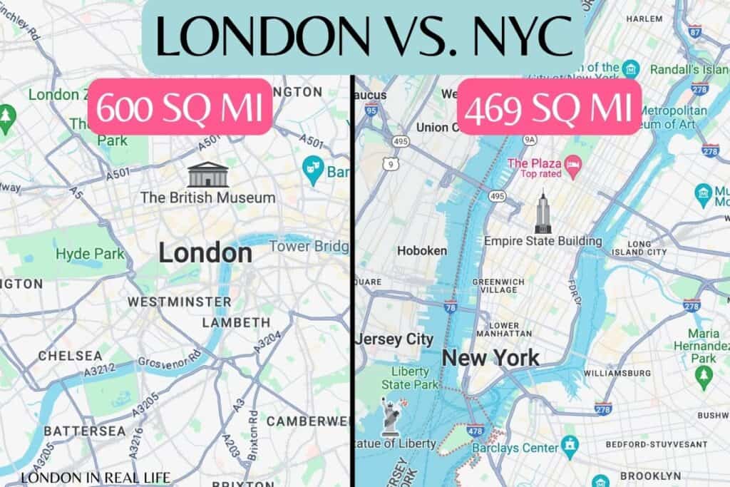 What's Bigger London or New York