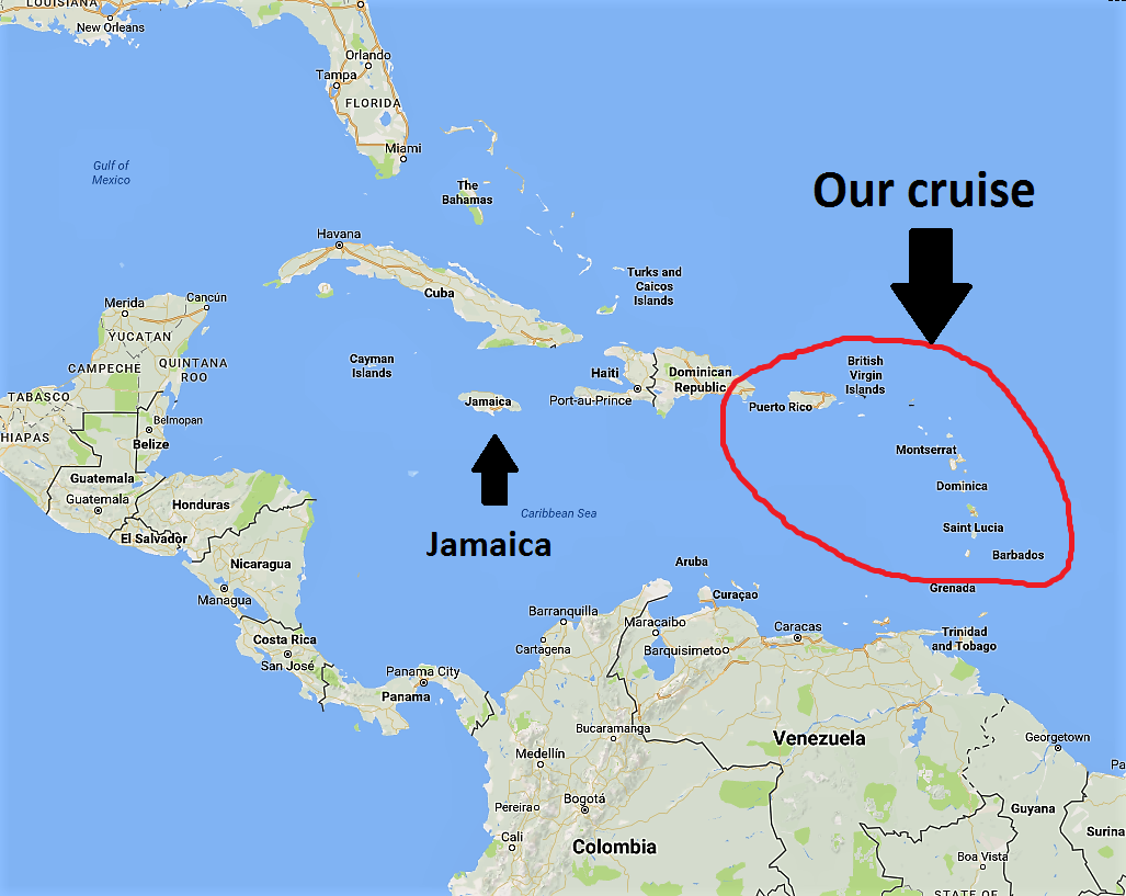 Is Jamaica Close to Puerto Rico